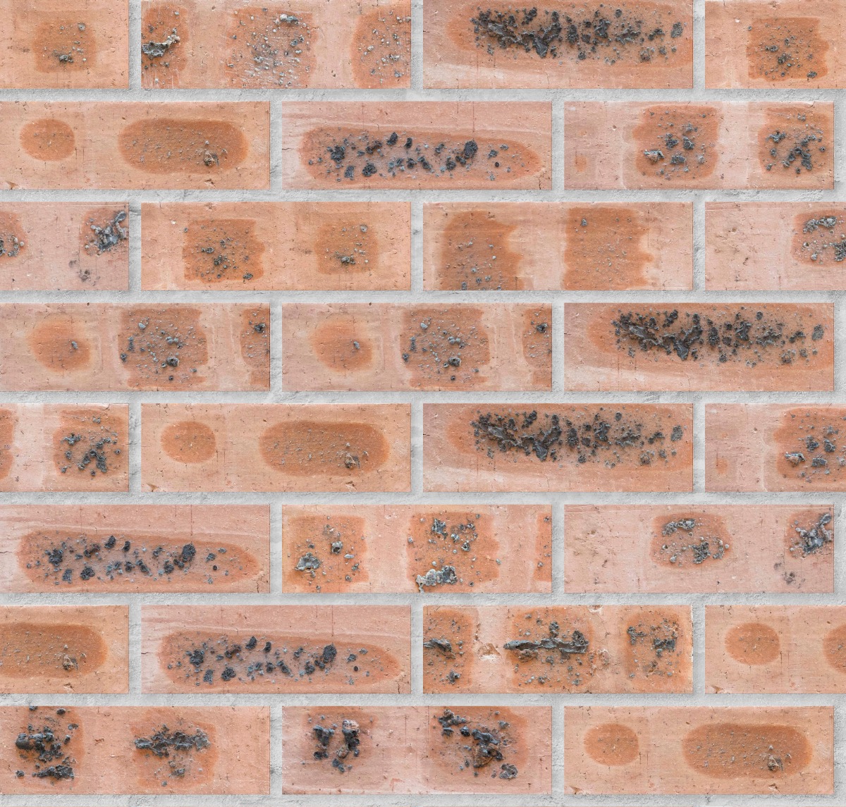 A seamless brick texture with bergendal satin blend fbs units arranged in a Stretcher pattern