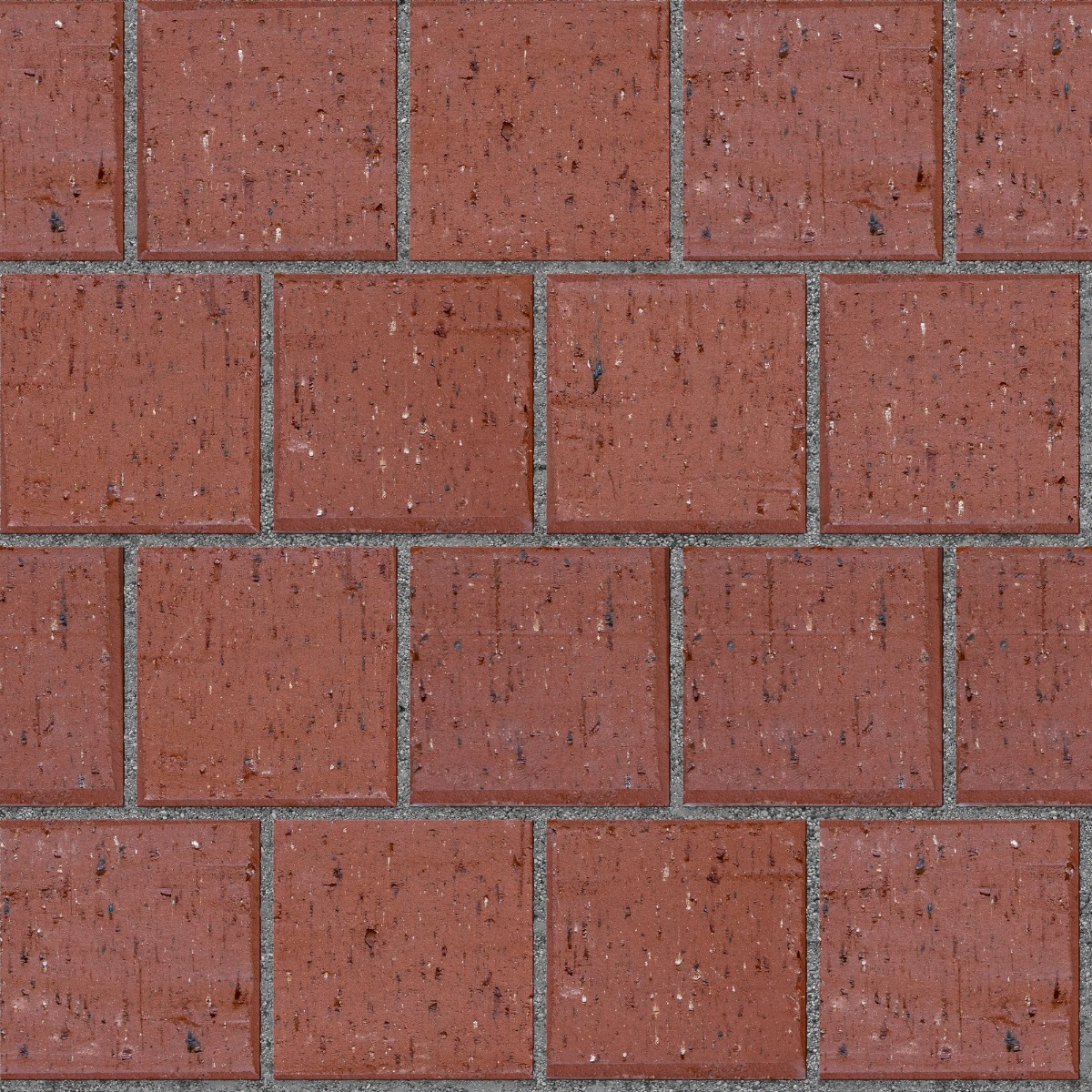 A seamless brick texture with burgundy doppio 50mm paver units arranged in a Stretcher pattern