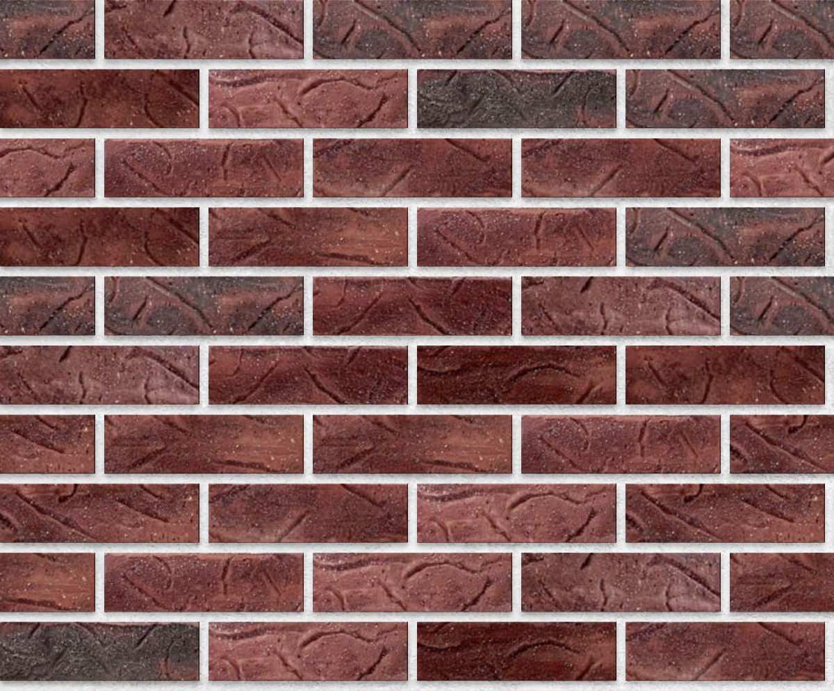 A seamless brick texture with burgundy sands heritage units arranged in a Stretcher pattern