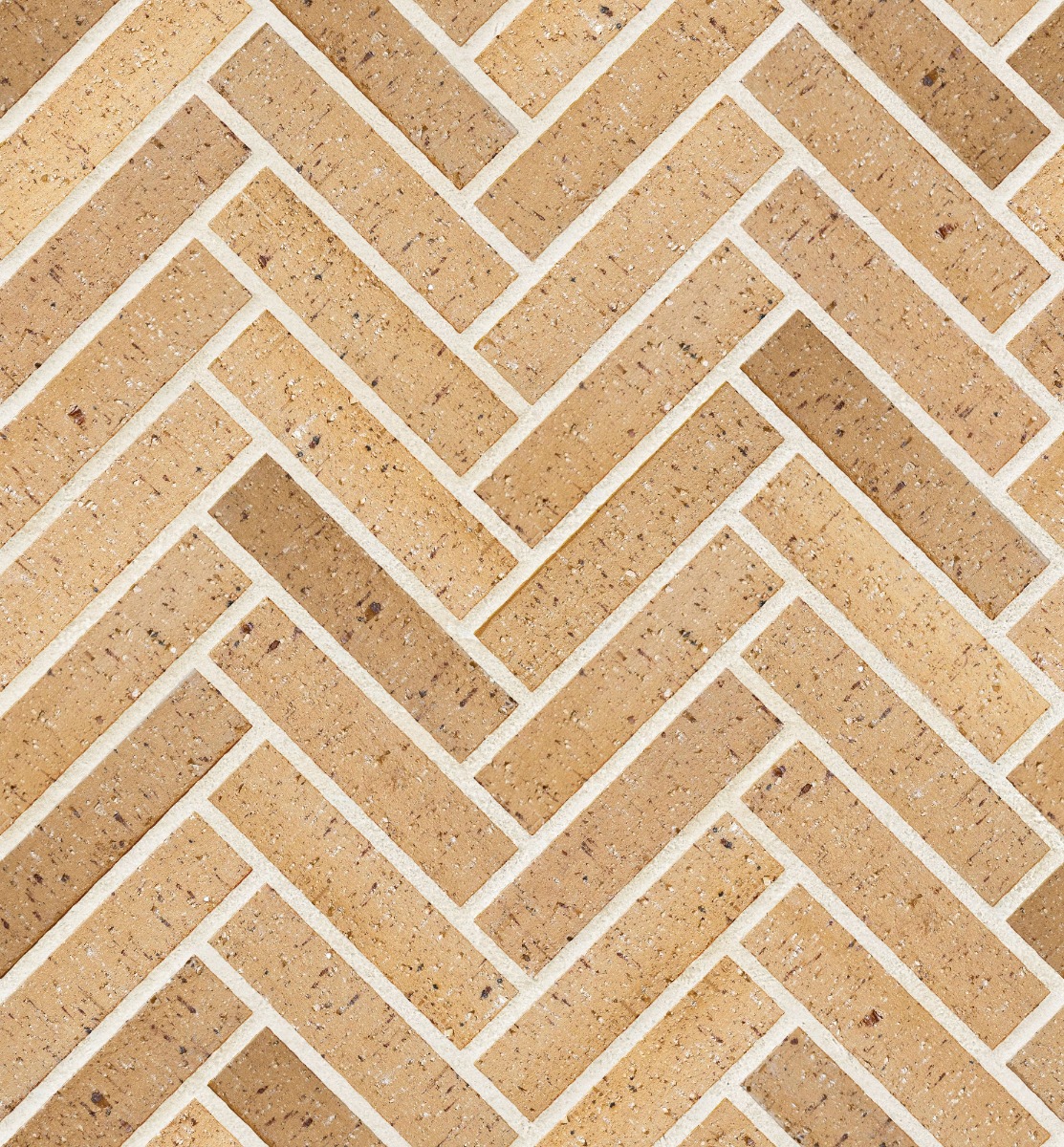 A seamless brick texture with champagne piazza 50mm paver units arranged in a Herringbone pattern