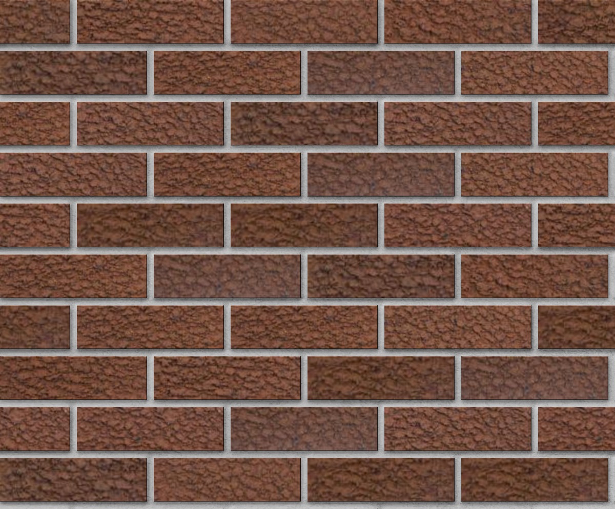 A seamless brick texture with desert ironspot dark matt facebrick modular units arranged in a Stretcher pattern