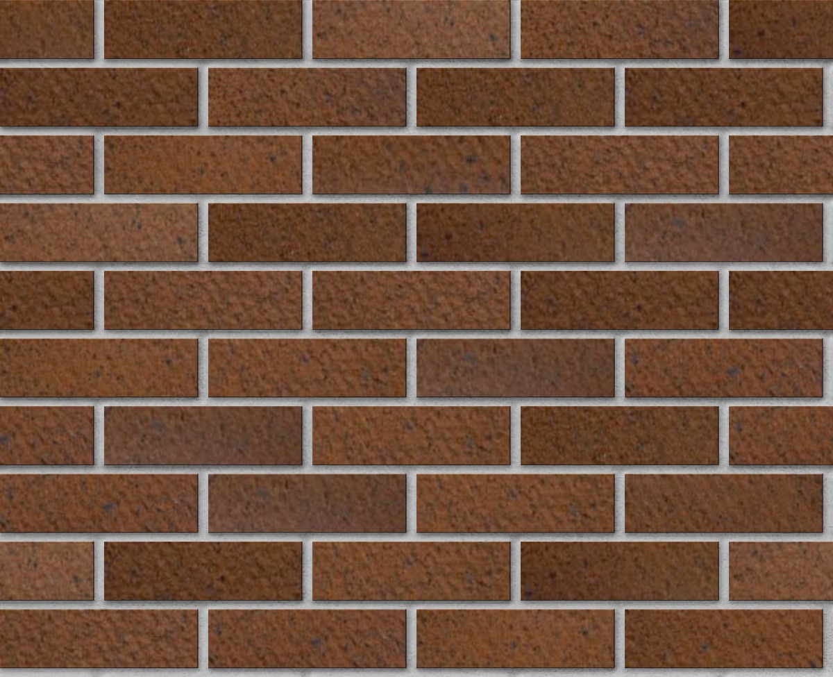 A seamless brick texture with desert ironspot dark velvetex facebrick modular units arranged in a Stretcher pattern