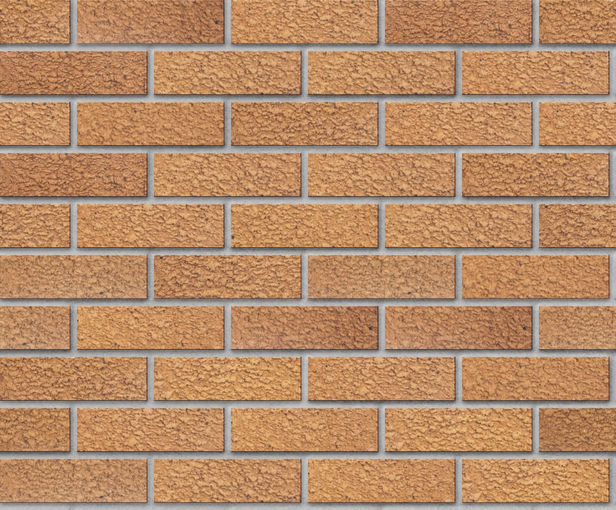 A seamless brick texture with desert ironspot light matt face brick units arranged in a Stretcher pattern