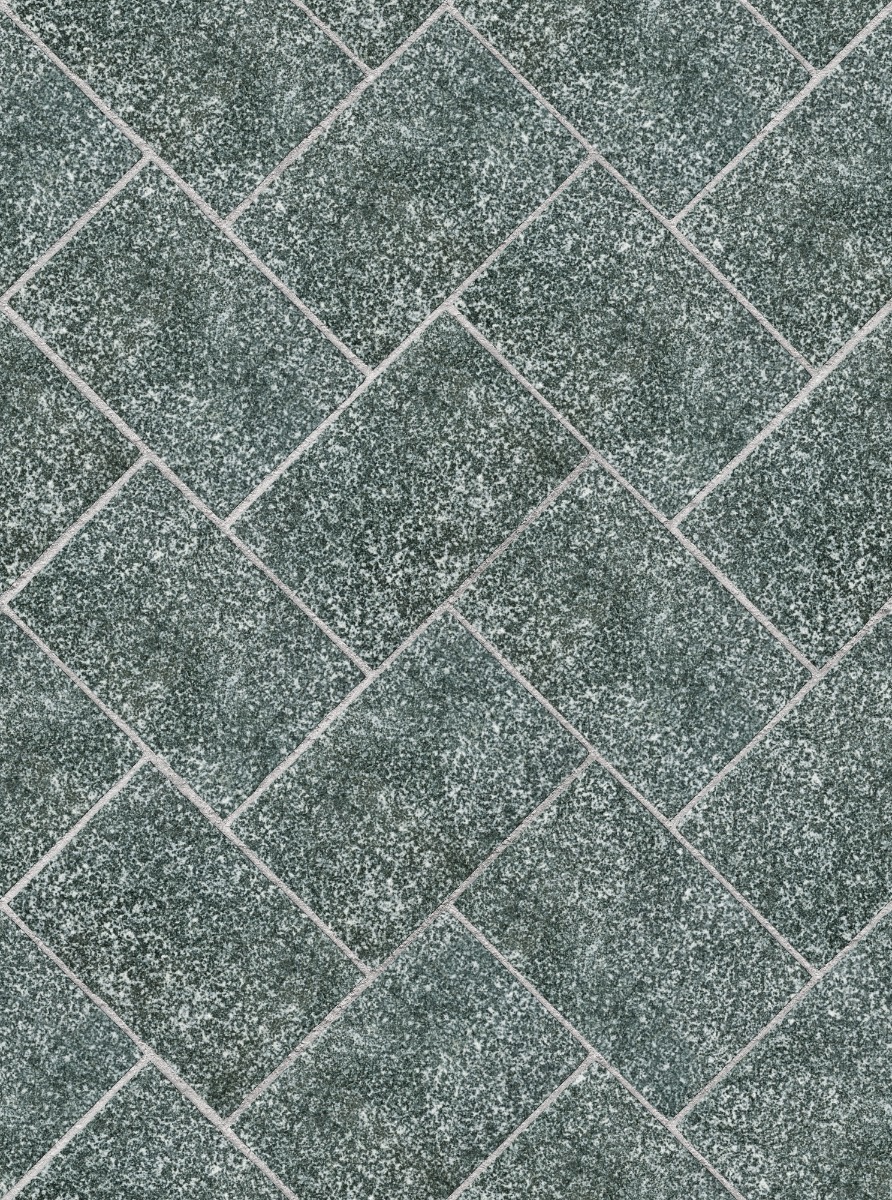 A seamless stone texture with dolerite blocks arranged in a Herringbone pattern