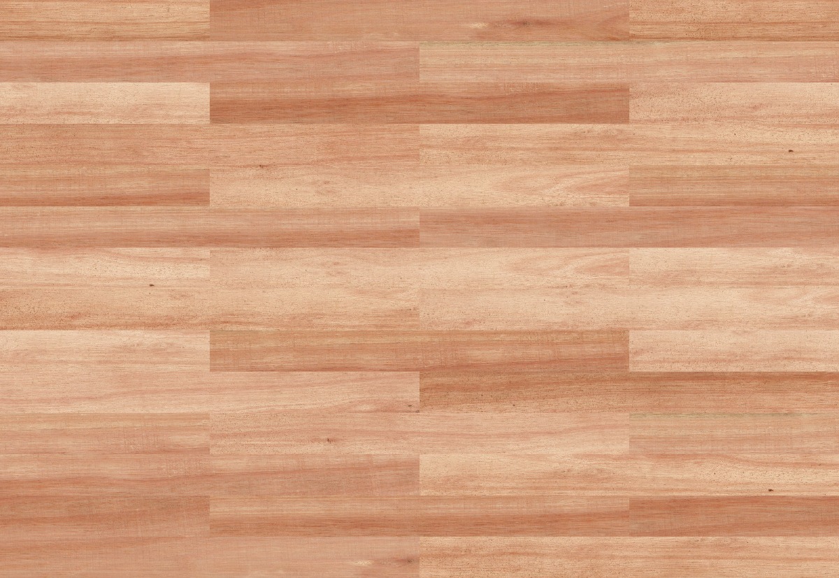 A seamless wood texture with eucalyptus boards arranged in a Stretcher pattern