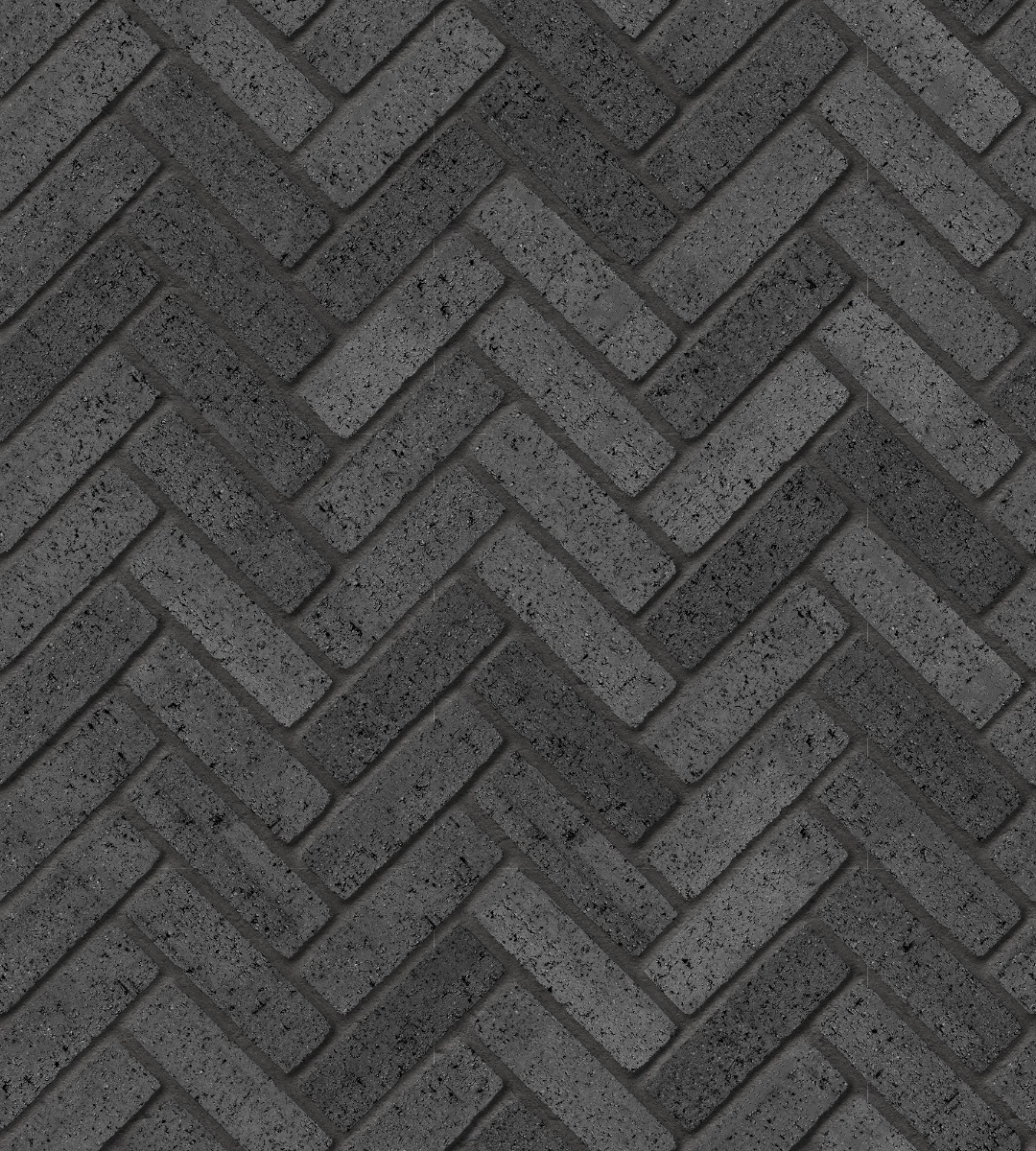 A seamless brick texture with even drag brick units arranged in a Herringbone pattern