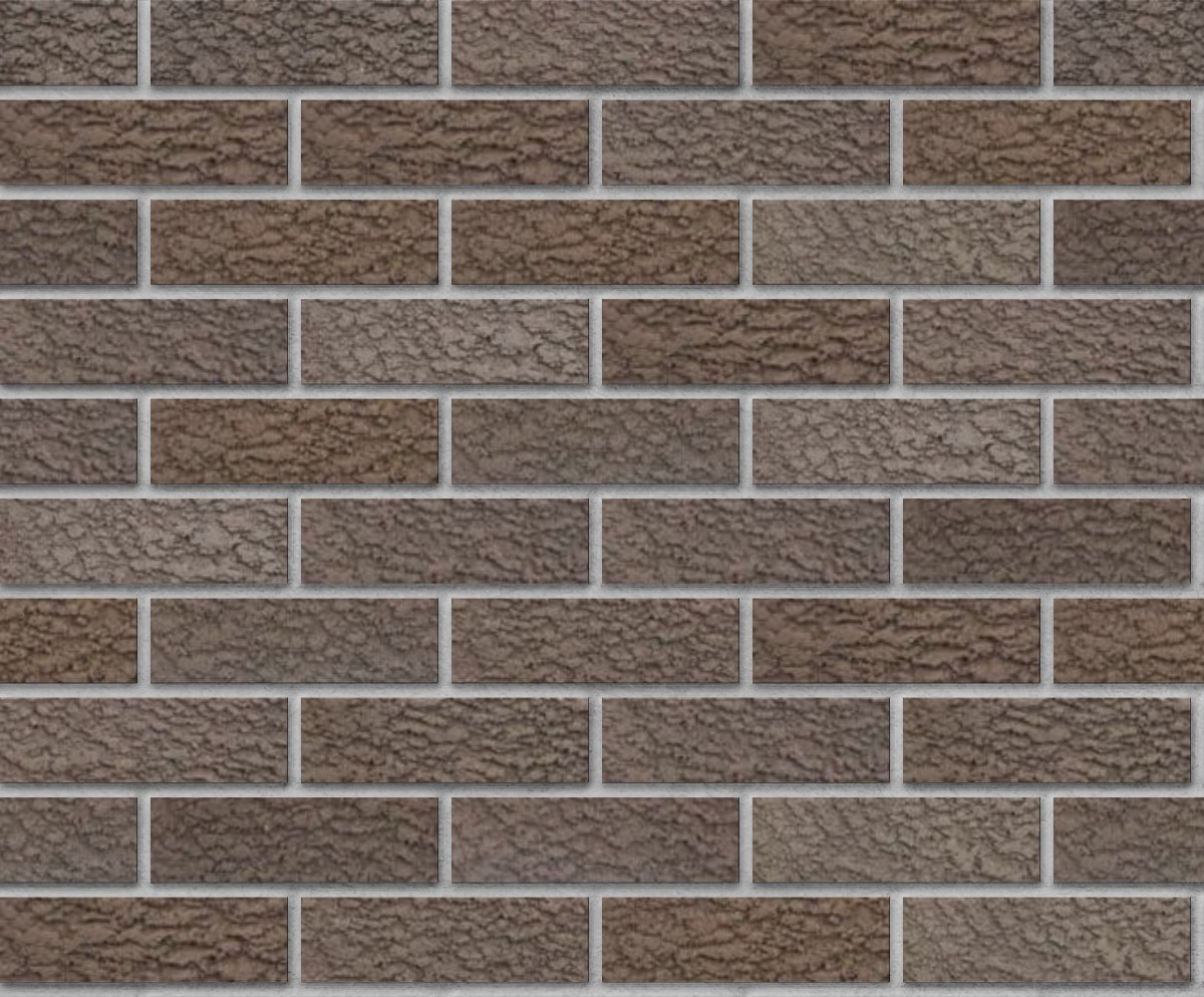 A seamless brick texture with gray blend matt facebrick modular units arranged in a Stretcher pattern