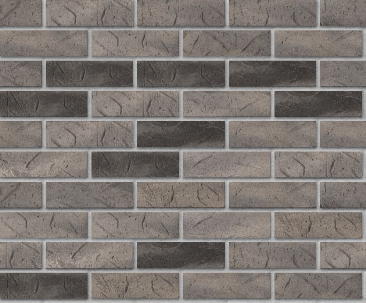 A seamless brick texture with gray sands heritage facebrick modular units arranged in a Stretcher pattern