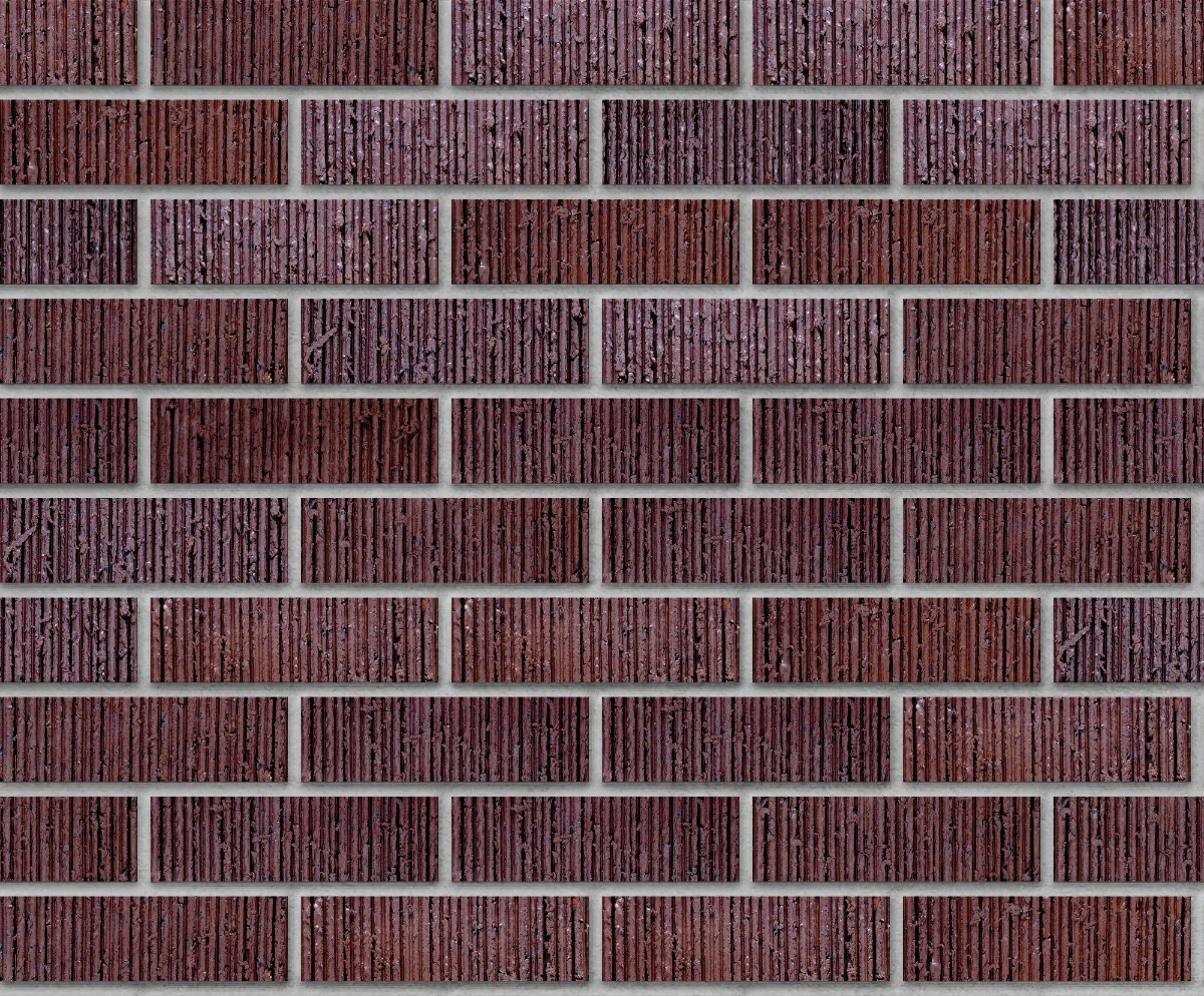 A seamless brick texture with medium ironspot #46 vertical score facebrick modular units arranged in a Stretcher pattern