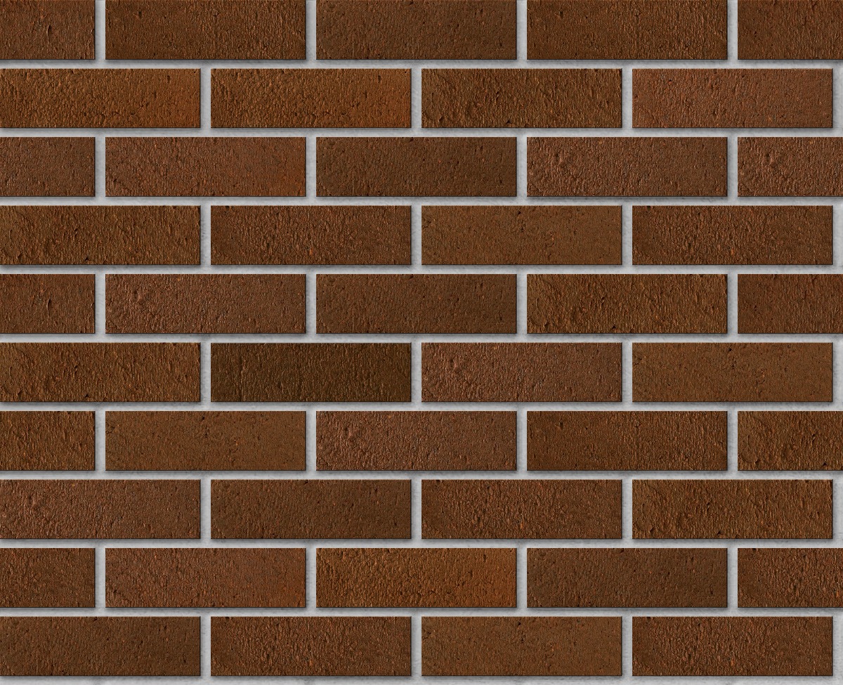 A seamless brick texture with medium ironspot #77 velvetex facebrick modular units arranged in a Stretcher pattern