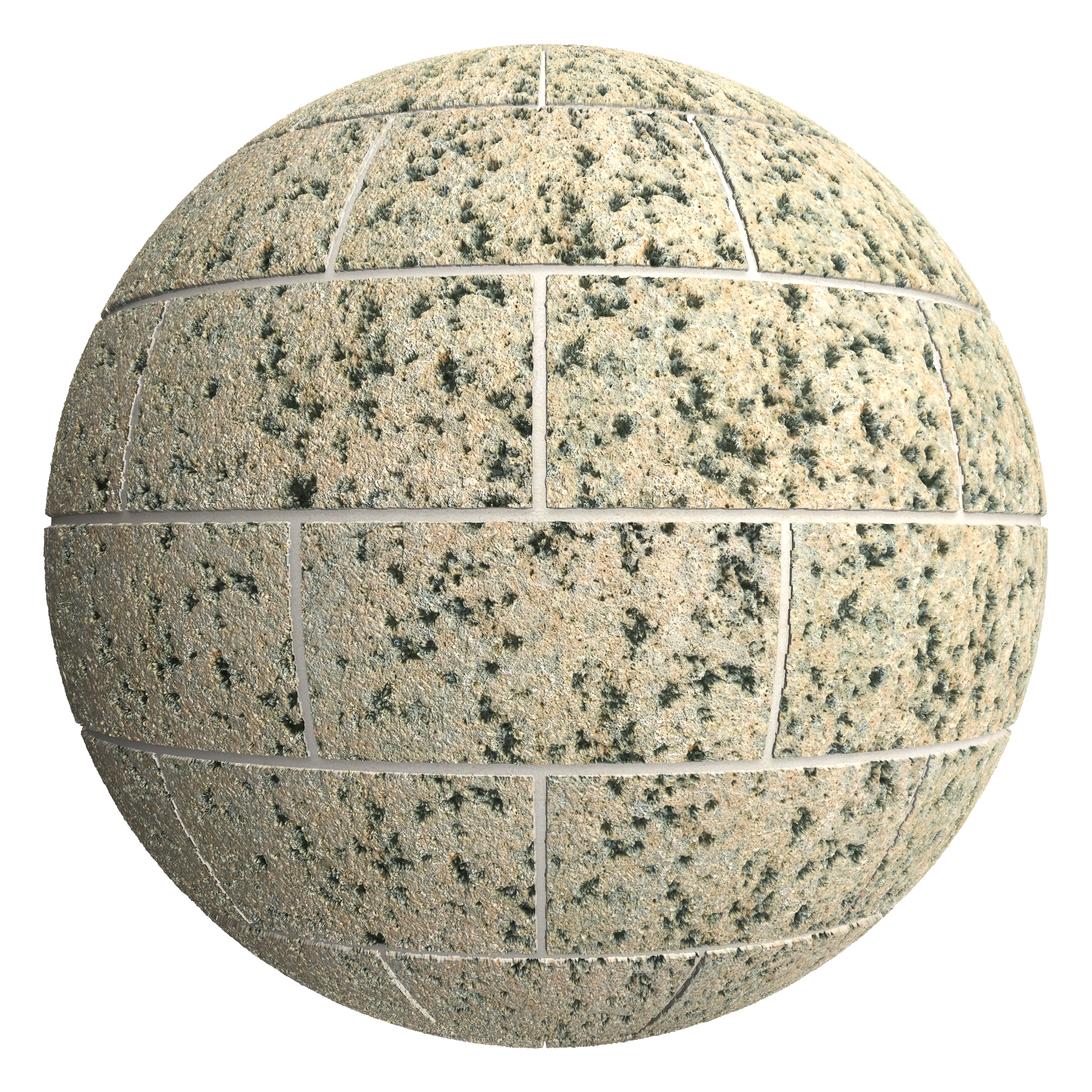 3D sphere preview of Milford Granite, Stretcher seamless texture