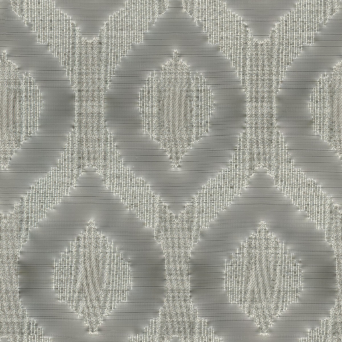 A seamless fabric texture with ornamental natural sheer units arranged in a None pattern