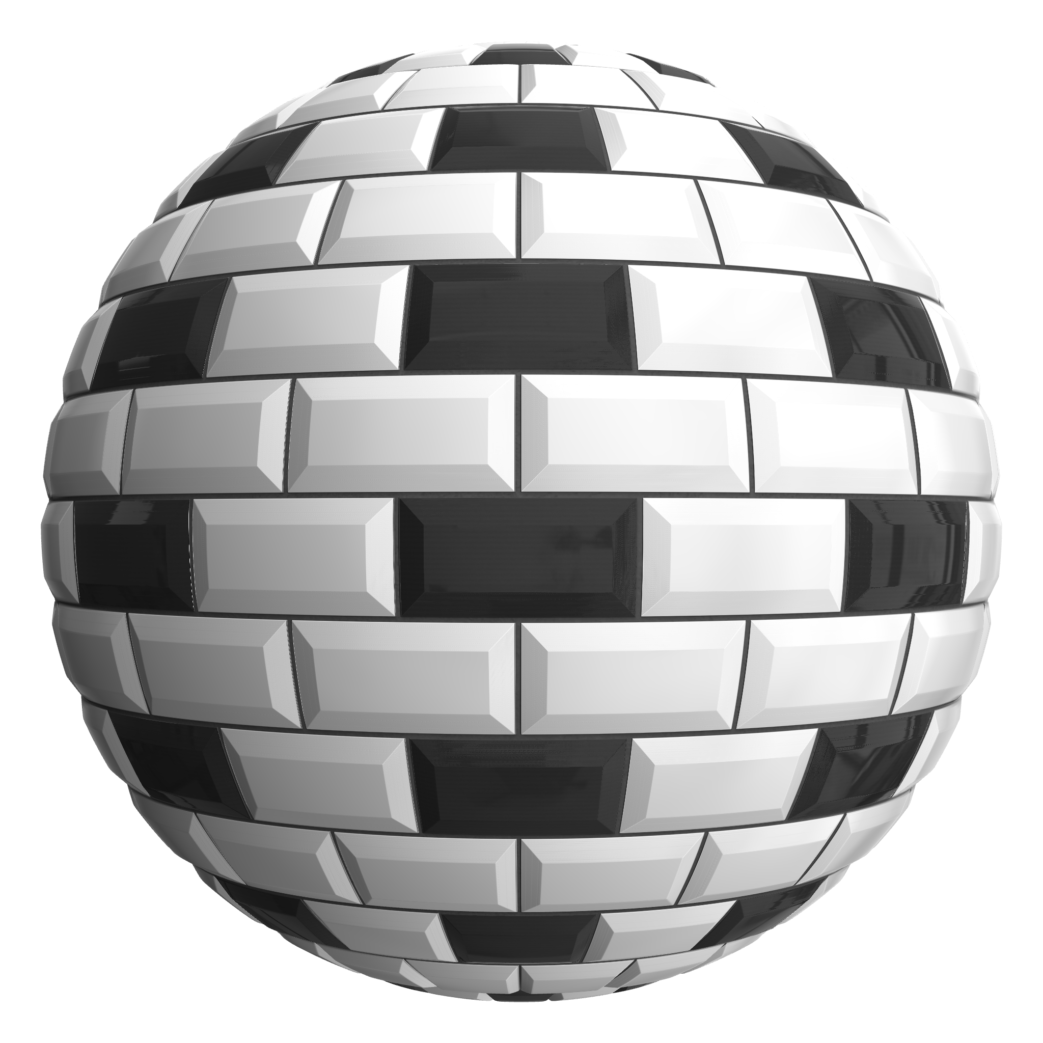 3D sphere preview of Metro Tile, Stretcher seamless texture