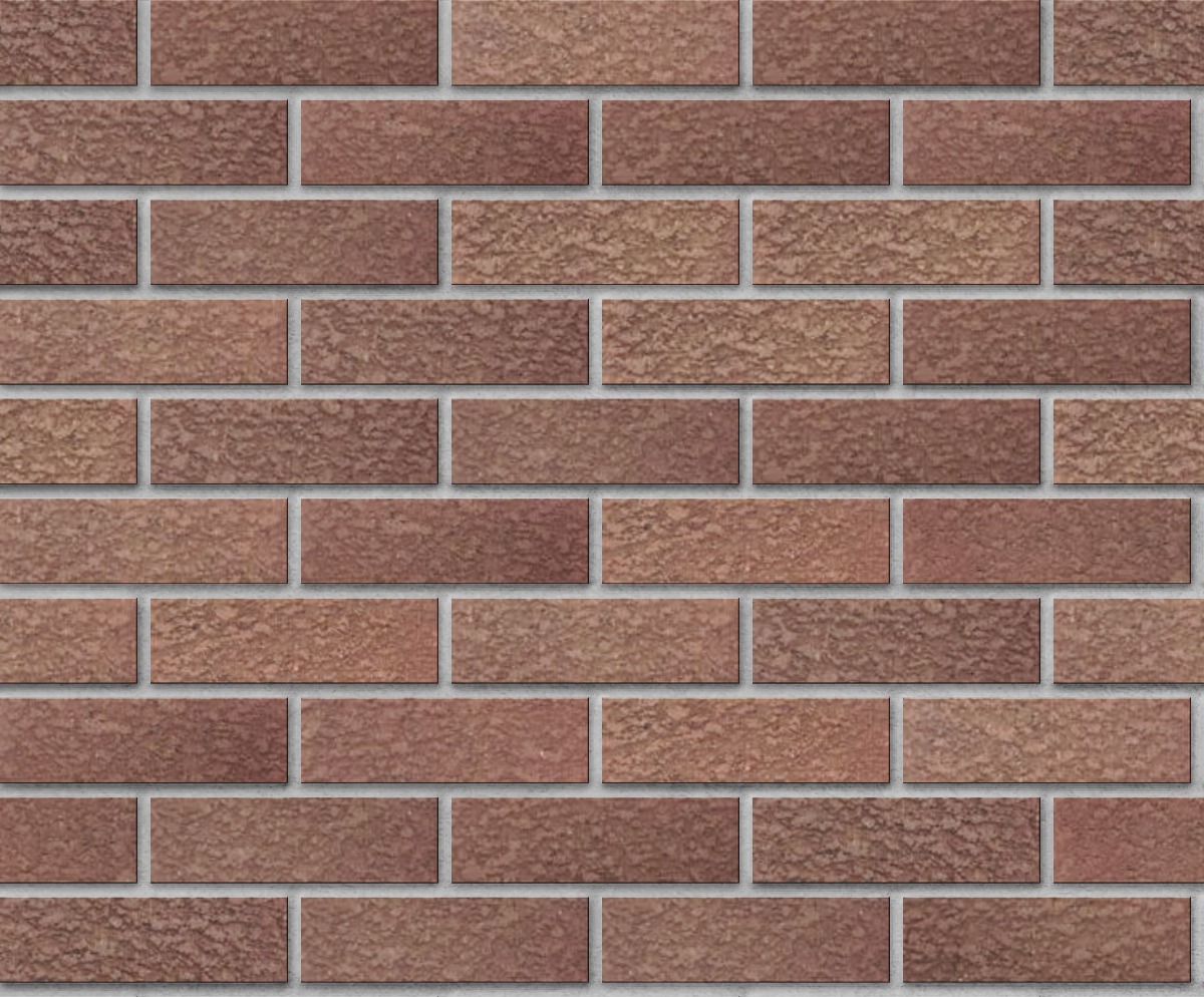 A seamless brick texture with rose blend matt facebrick modular units arranged in a Stretcher pattern