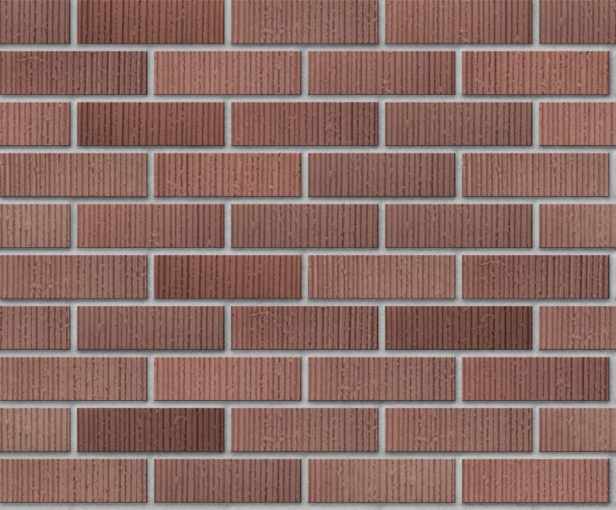 A seamless brick texture with rose blend vertical score facebrick modular units arranged in a Stretcher pattern