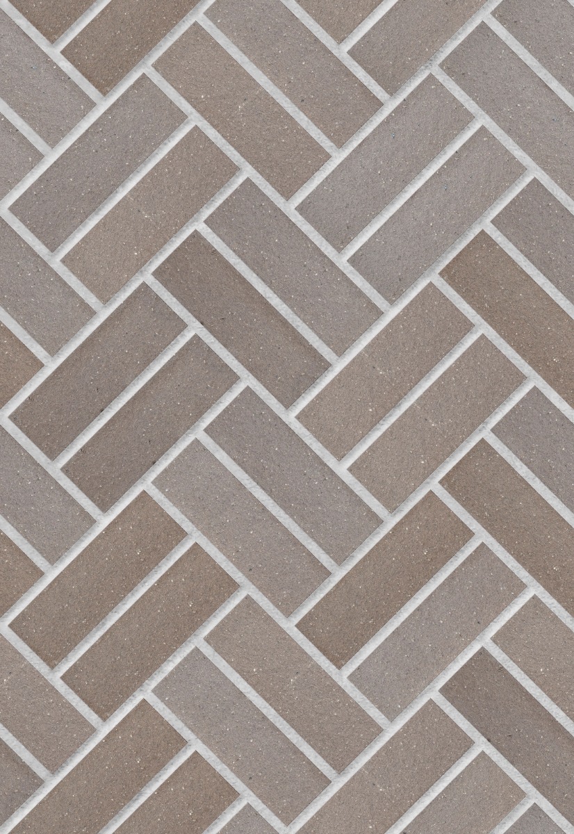 A seamless brick texture with titanium satin fbx units arranged in a Double Herringbone pattern