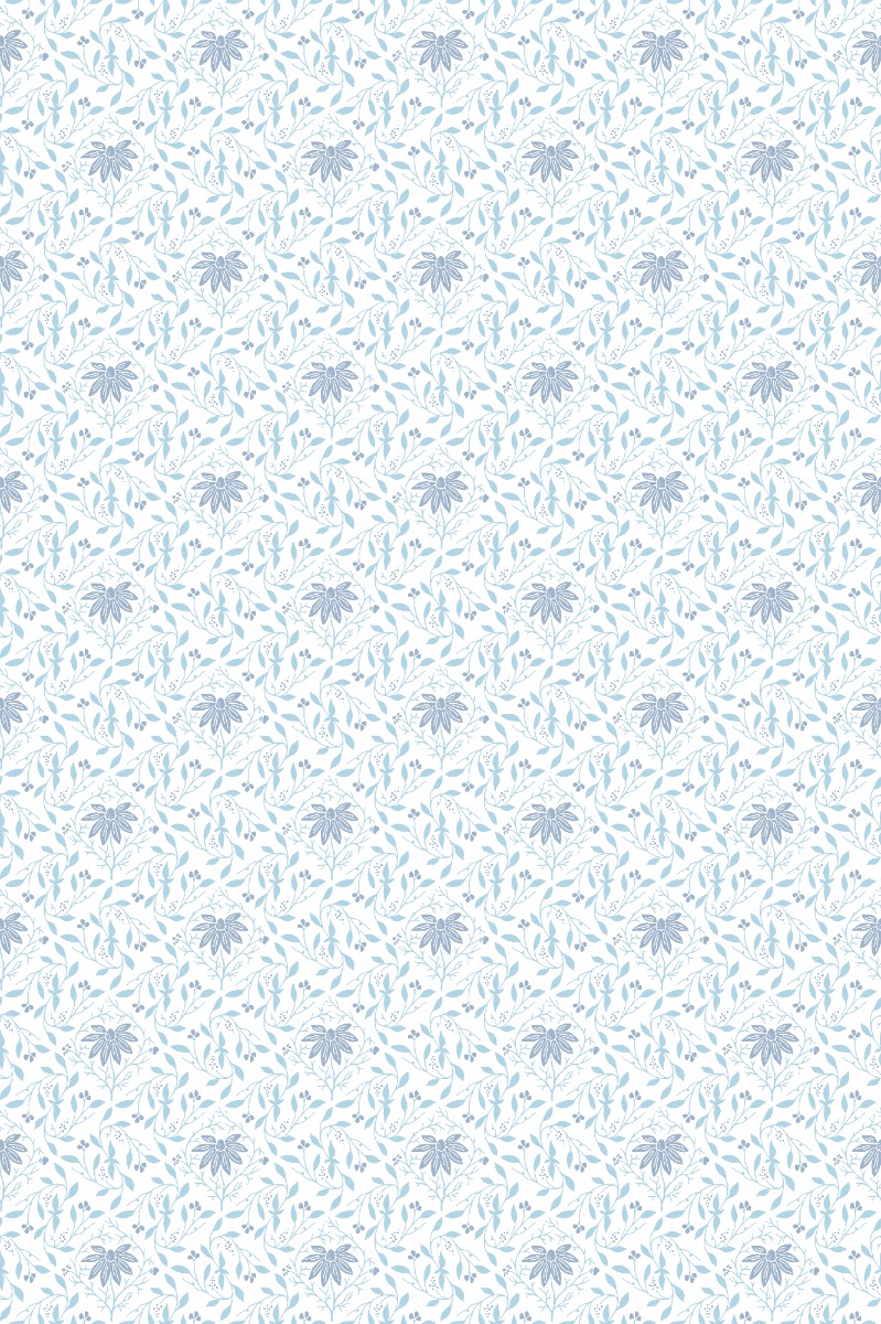 A seamless wallpaper texture with chamomile berries wallpaper units arranged in a Stack pattern