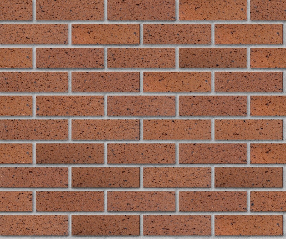 A seamless brick texture with desert ironspot dark velour thin brick units arranged in a Stretcher pattern