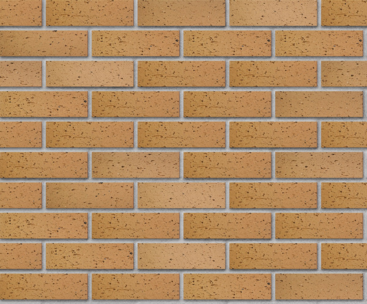 A seamless brick texture with desert ironspot light velour thinbrick modular units arranged in a Stretcher pattern