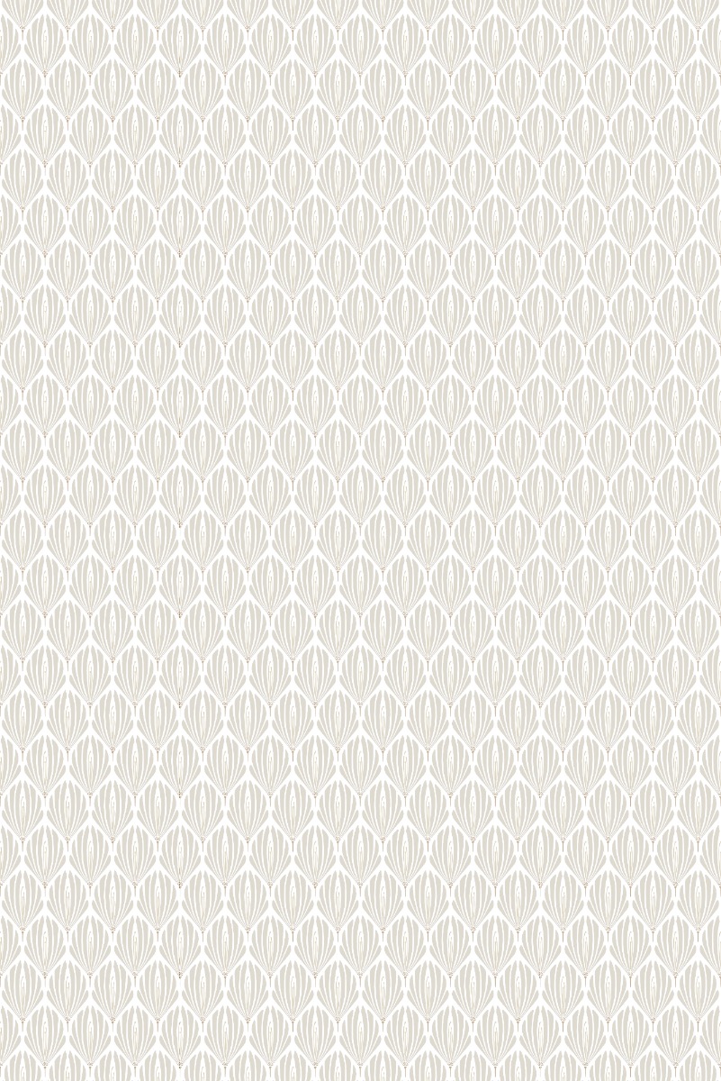 A seamless wallpaper texture with fanning florals wallpaper units arranged in a Stack pattern