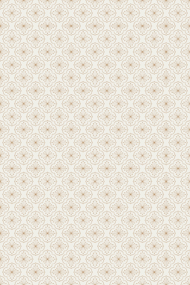 A seamless wallpaper texture with floral medallion wallpaper units arranged in a Stack pattern