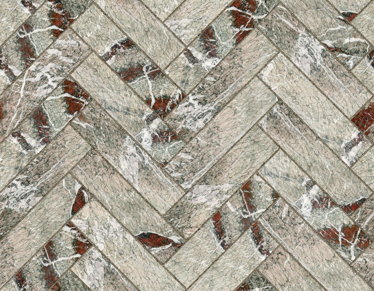 A seamless stone texture with marble blocks arranged in a Herringbone pattern