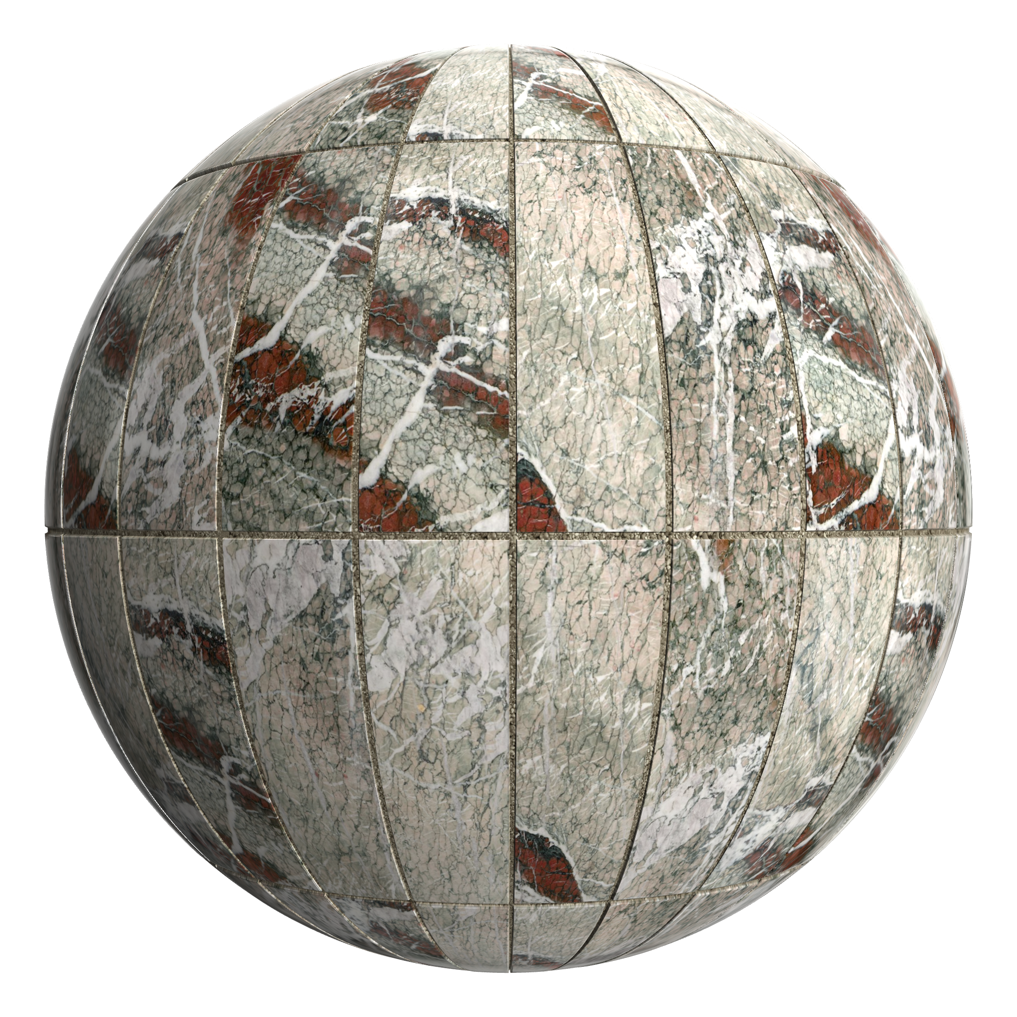 3D sphere preview of Marble, Stack seamless texture
