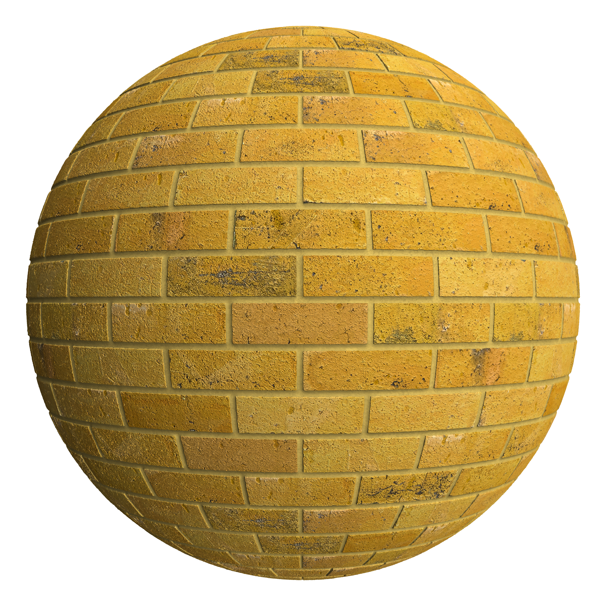 3D sphere preview of Yellow Brick, Stretcher seamless texture