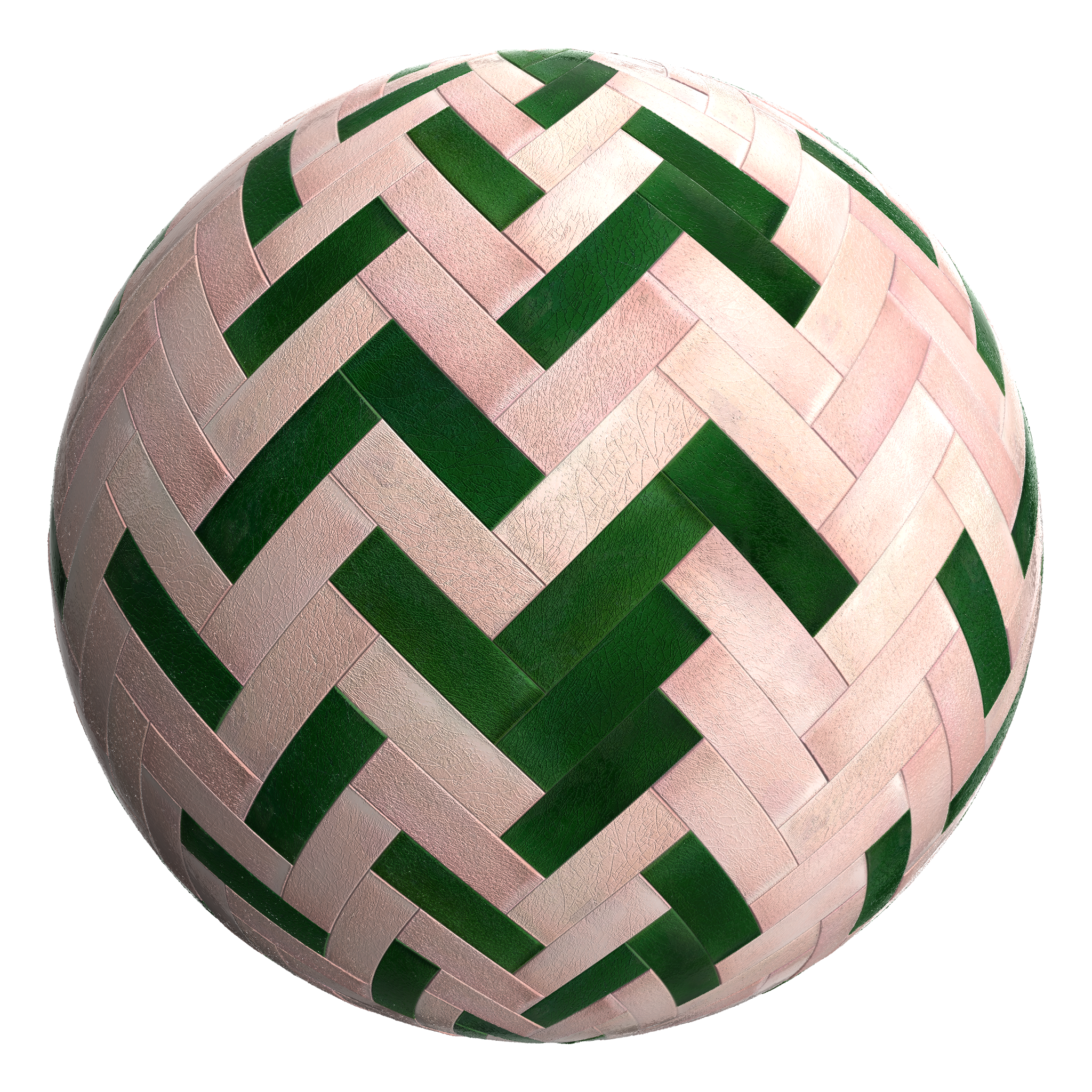 3D sphere preview of Victorian Glazed, Herringbone seamless texture