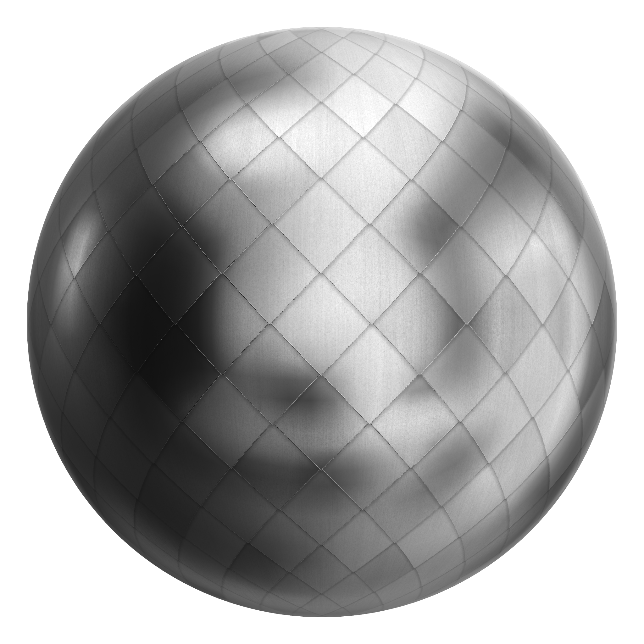 3D sphere preview of Aluminium, Diamond seamless texture