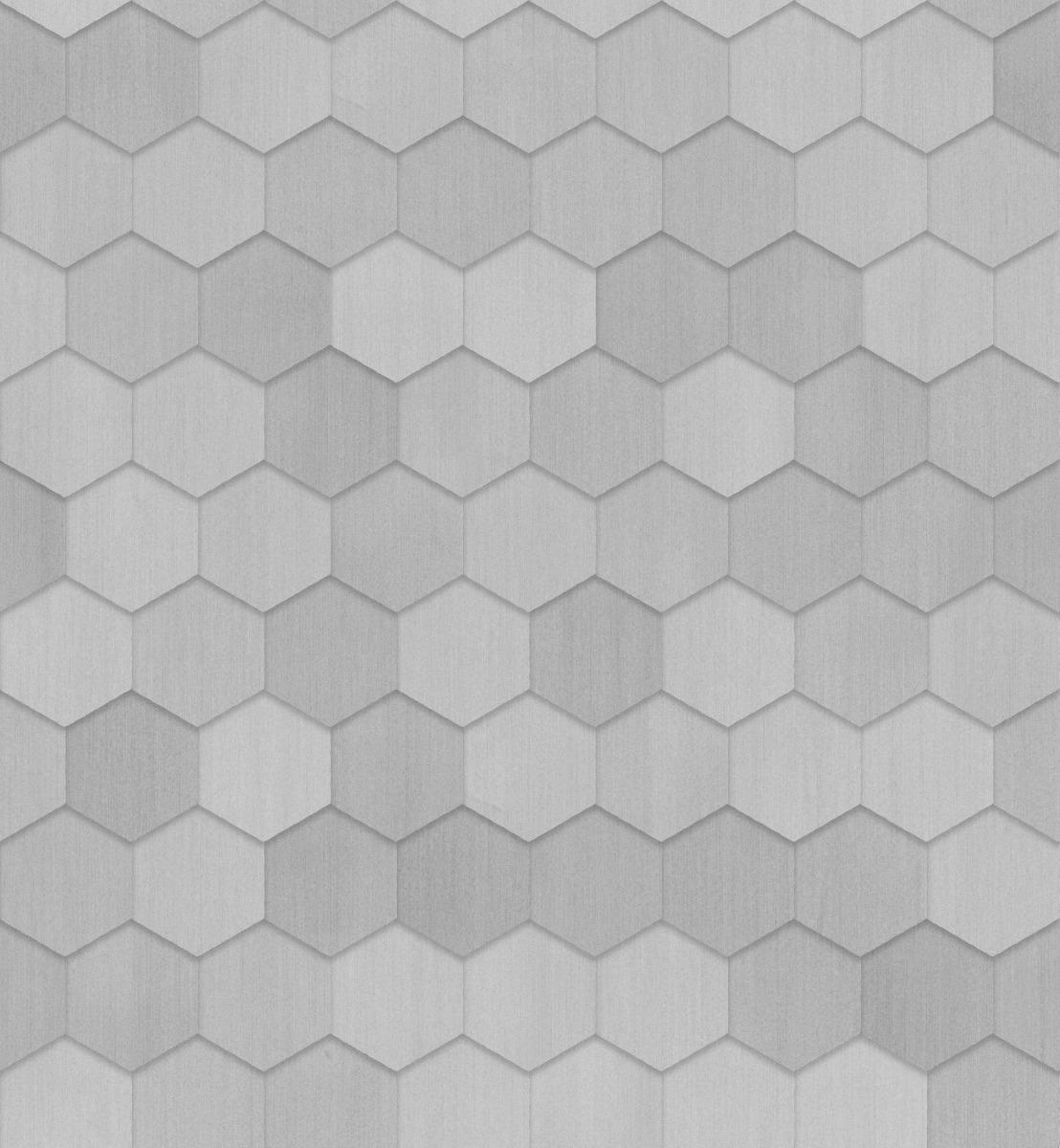 A seamless metal texture with aluminium sheets arranged in a Hexagonal pattern