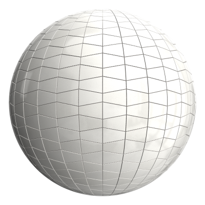 3D sphere preview of Crazing Tile, Trapeze Hex seamless texture