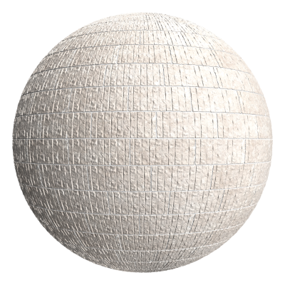 3D sphere preview of Drill Marked Limestone, Staggered seamless texture