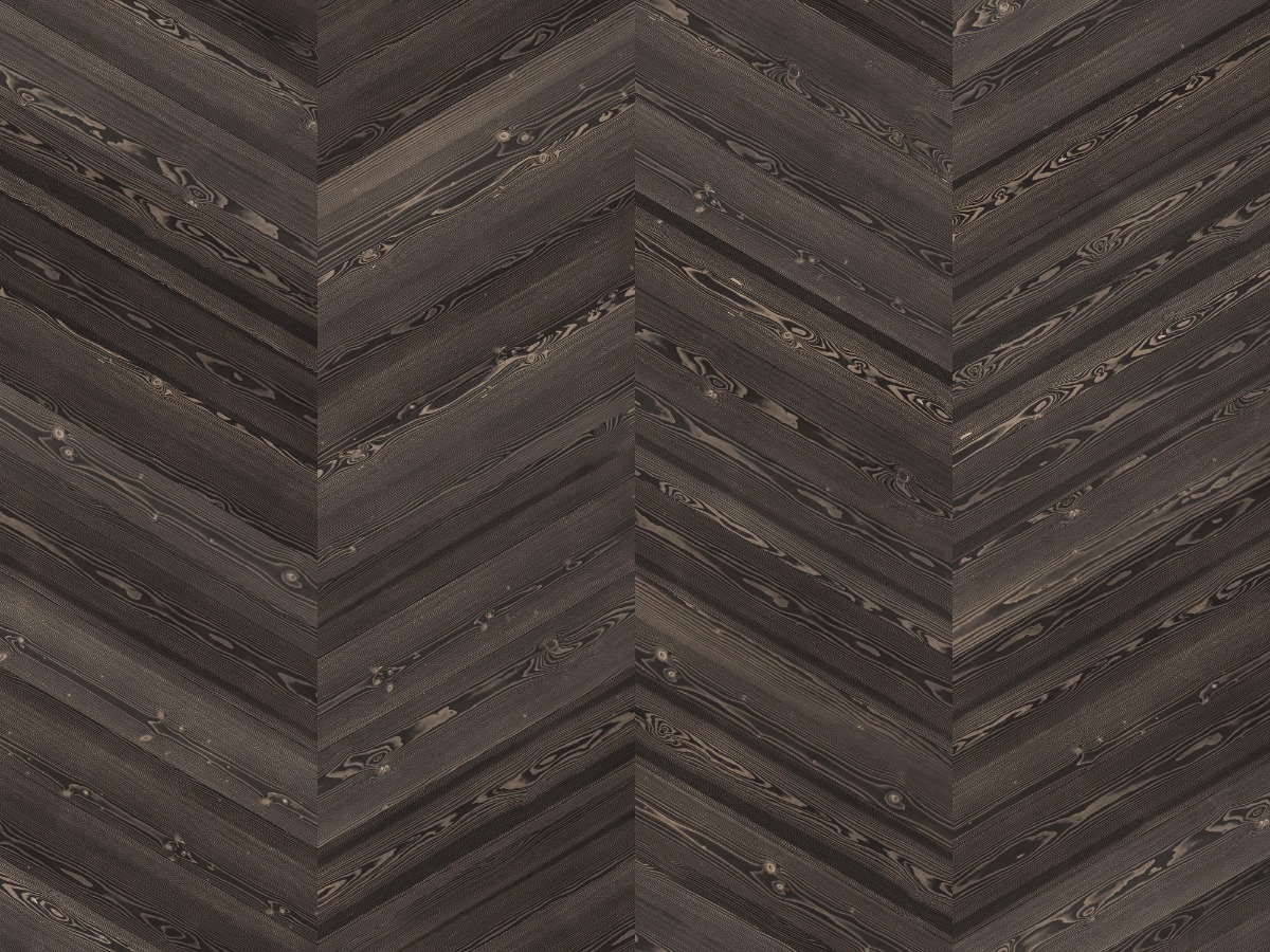A seamless wood texture with shou sugi ban (yakisugi) boards arranged in a Chevron pattern