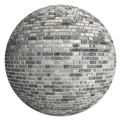 3D sphere preview of Smoky Brick, Flemish seamless texture
