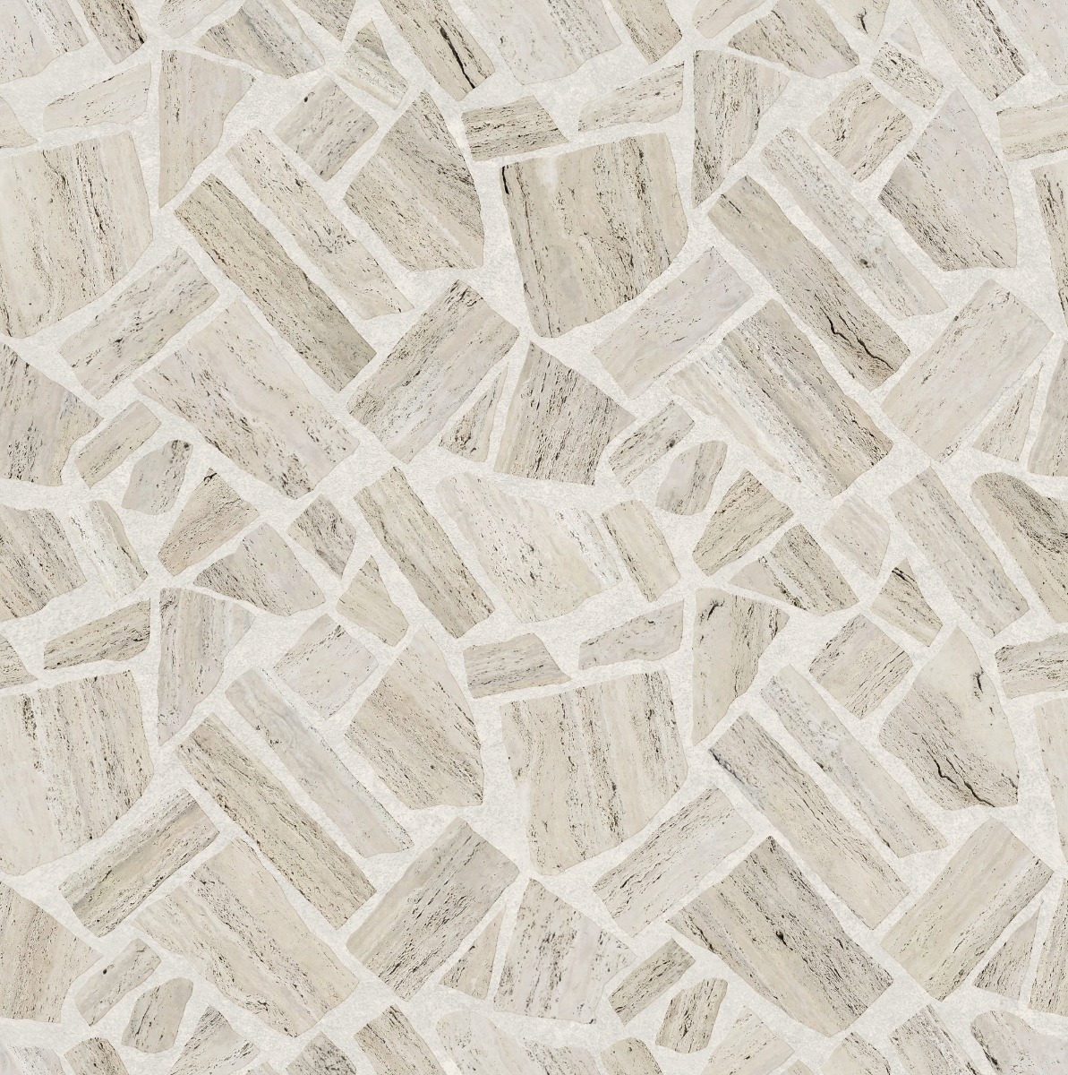 A seamless stone texture with travertine blocks arranged in a Ionian pattern