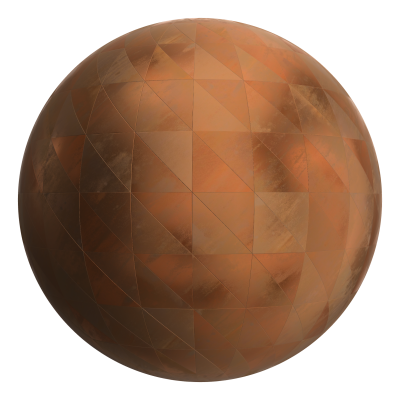 3D sphere preview of Corten Steel A, Triangle seamless texture