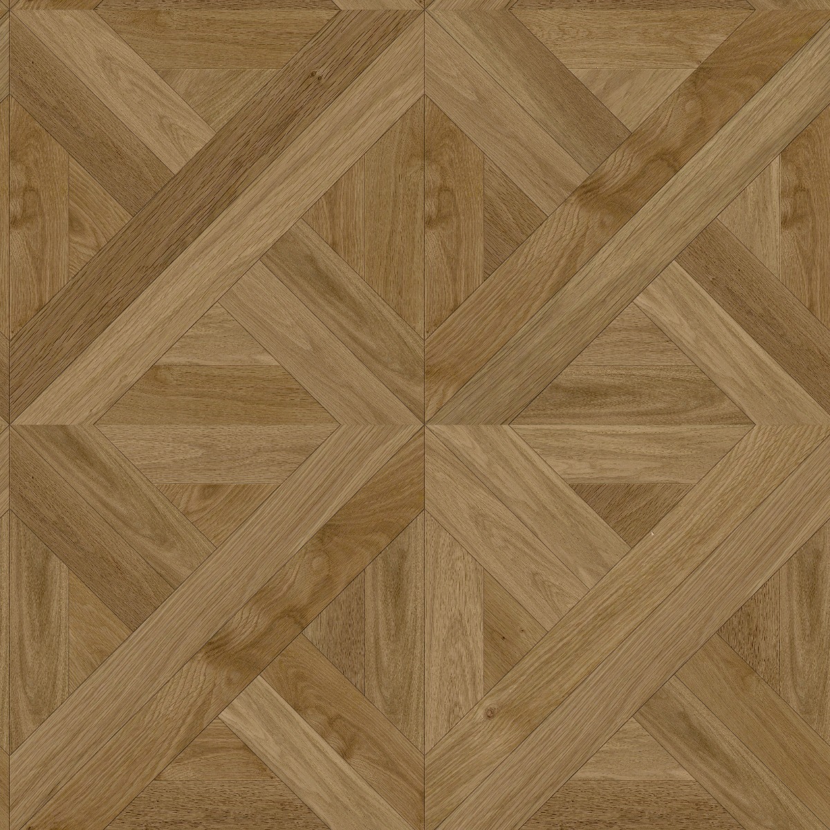 A seamless wood texture with expressive 152 boards arranged in a Versailles pattern