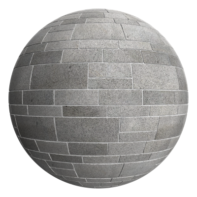 3D sphere preview of Granite, Broken Range Ashlar seamless texture