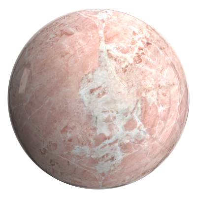 3D sphere preview of Pink Marble seamless texture
