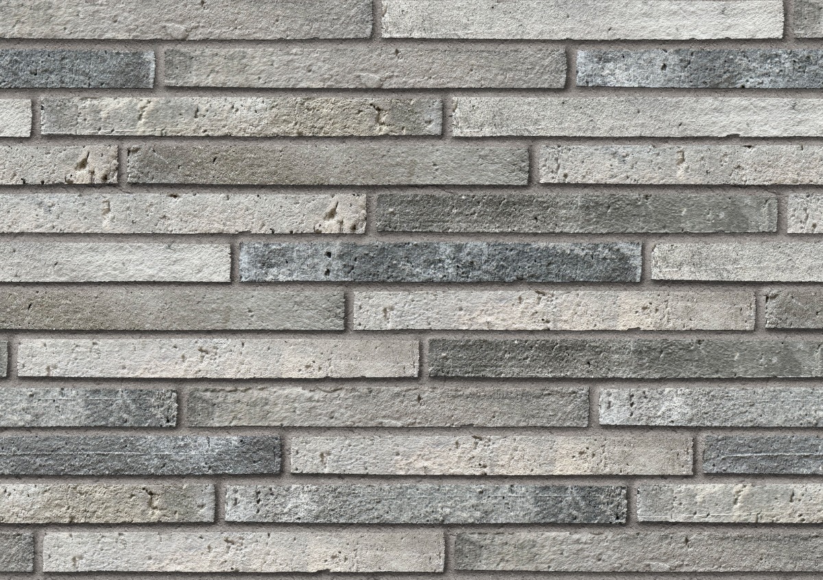 A seamless brick texture with smoky brick units arranged in a Staggered pattern