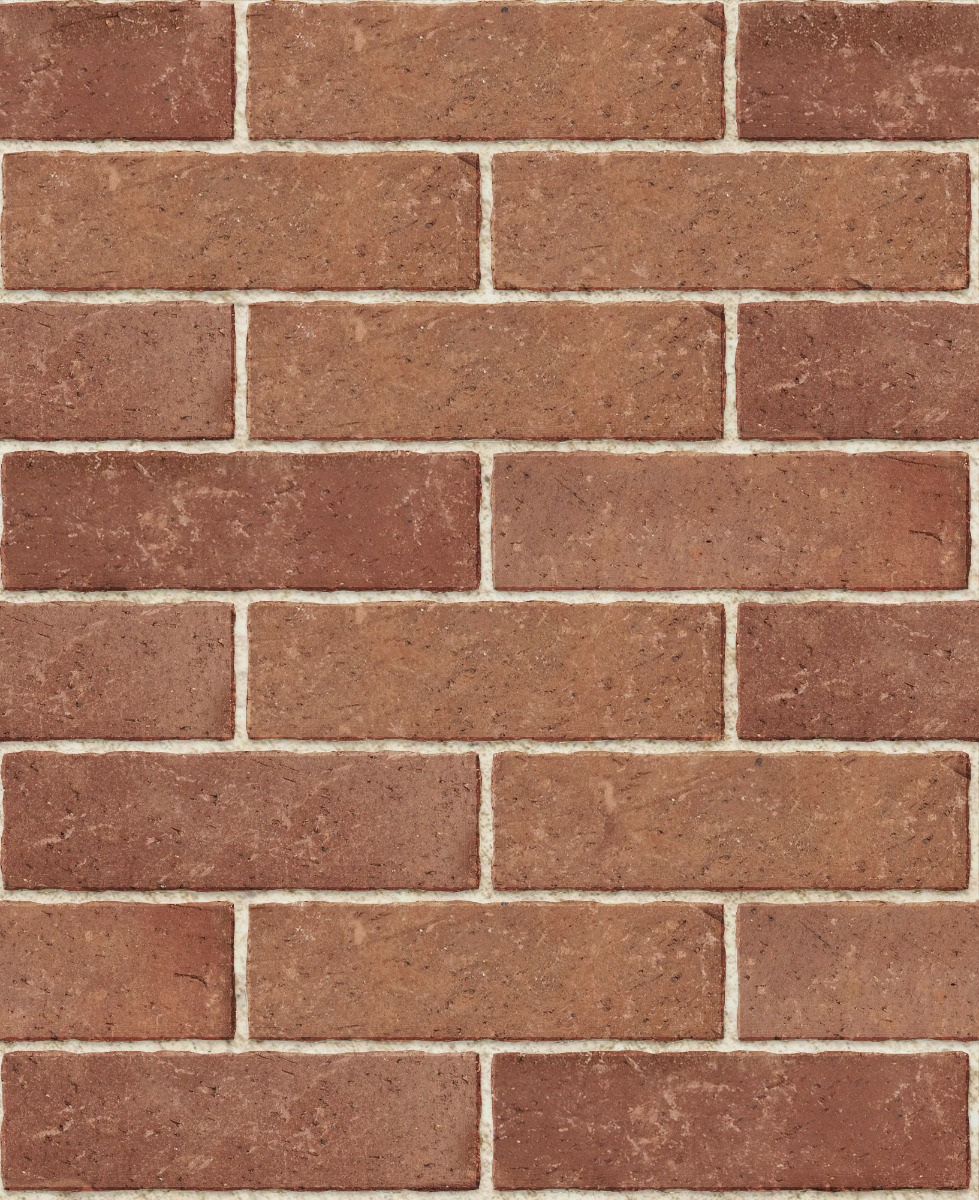 A seamless brick texture with worn clay paver in lava units arranged in a Stretcher pattern