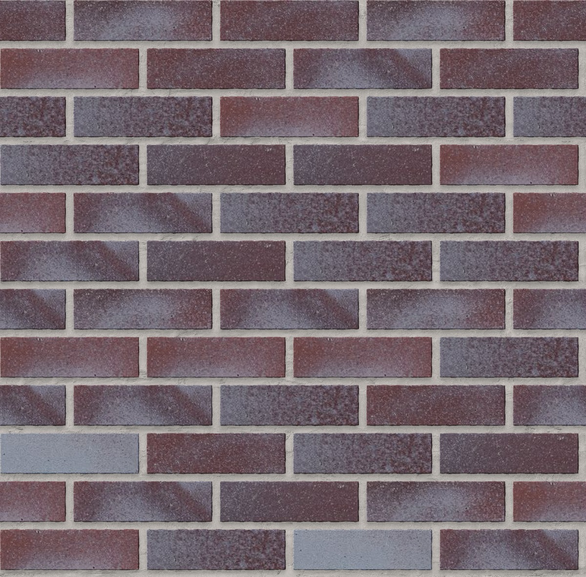 A seamless brick texture with ashberry smooth units arranged in a Stretcher pattern