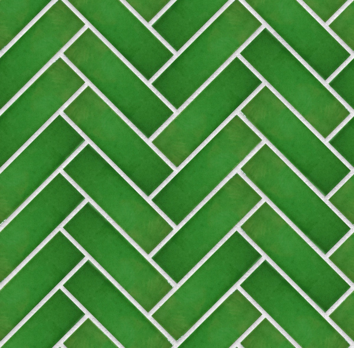 A seamless brick texture with eco-glazed brick slips cut grass units arranged in a Herringbone pattern