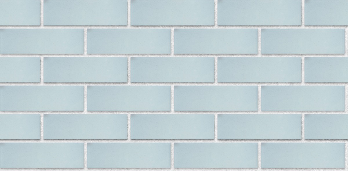 A seamless brick texture with eco-glazed brick slips winter morning  units arranged in a Stretcher pattern