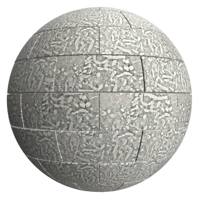 3D sphere preview of Frosterley, Stretcher seamless texture