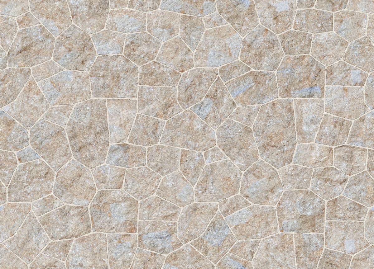 A seamless stone texture with rough limestone blocks arranged in a Rubble pattern