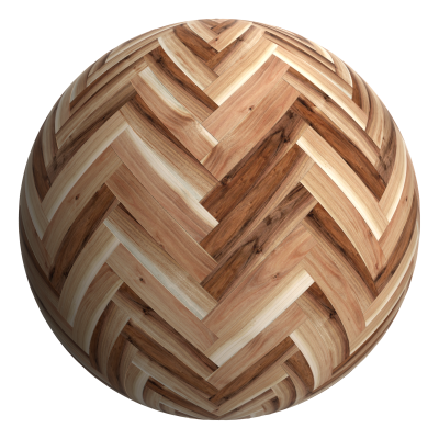 3D sphere preview of Cape Blackwood, Herringbone seamless texture