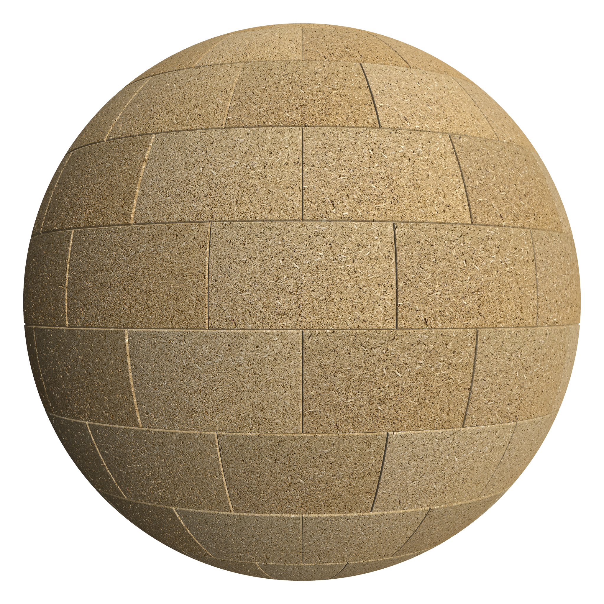 3D sphere preview of Compressed Straw Sheet, Stretcher seamless texture