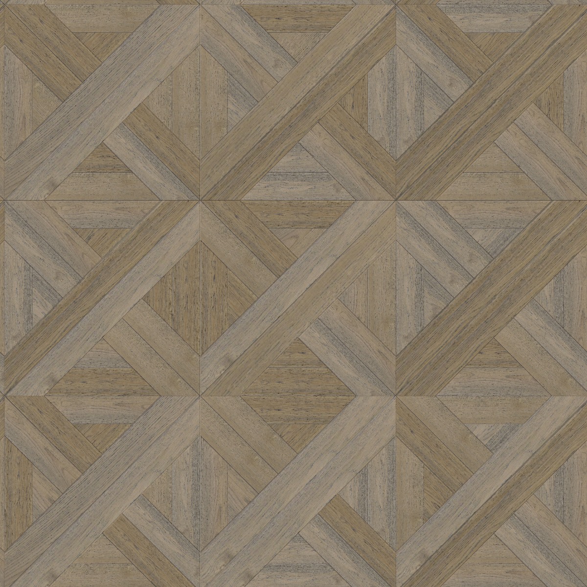 A seamless wood texture with expressive exp55-136 boards arranged in a Versailles pattern